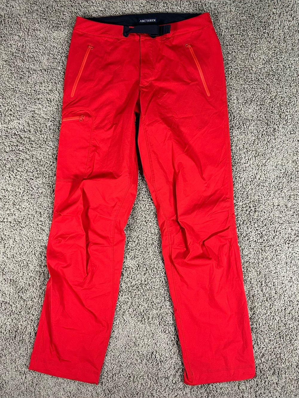 Arc'Teryx Gamma LT Pants Mens Small(30x31) Red Hiking Trek Outdoors Belt Stretch